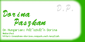 dorina paszkan business card